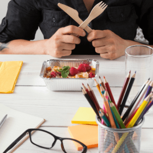 healthy snack on office desk